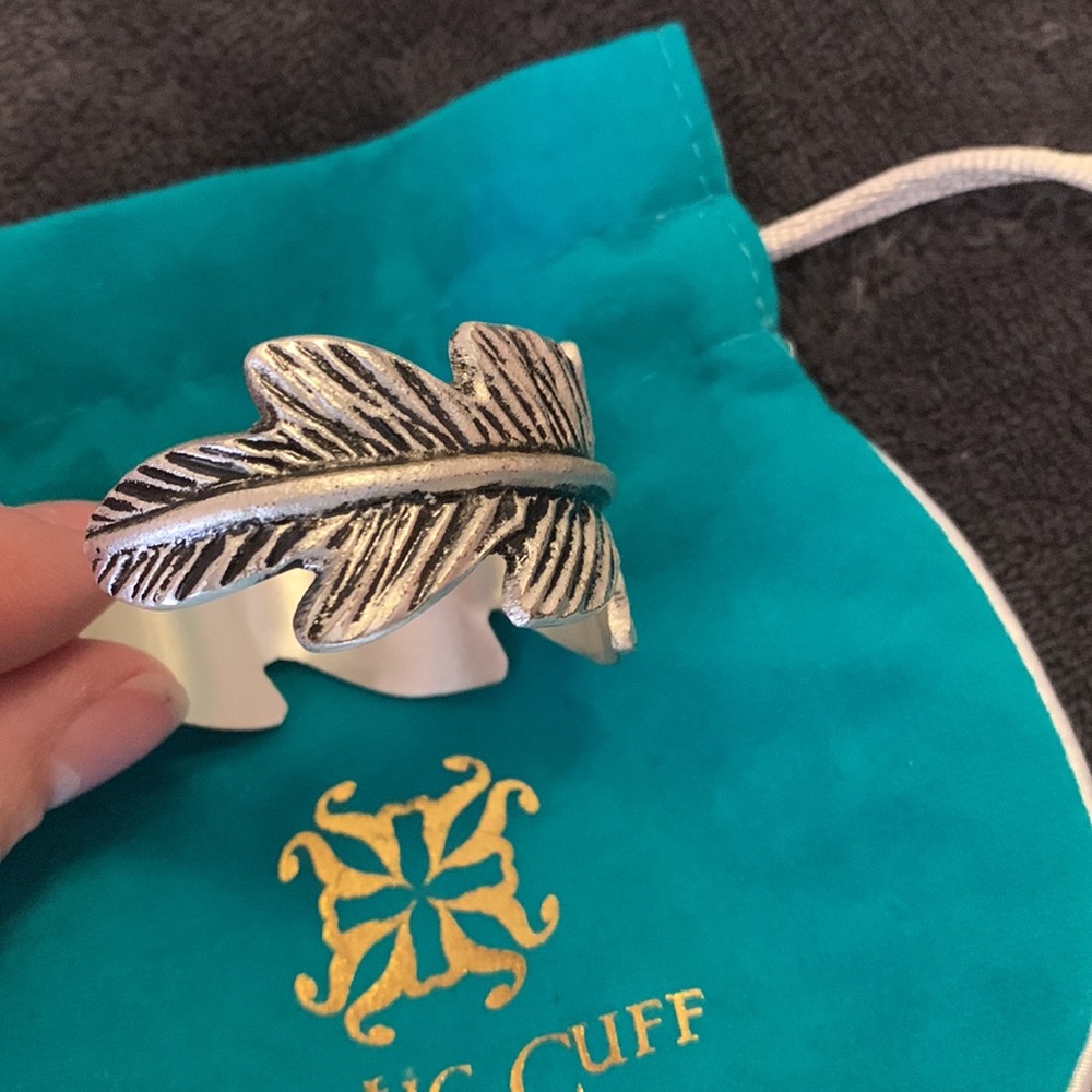 Rustic Cuff Leaf Bracelet - image 2